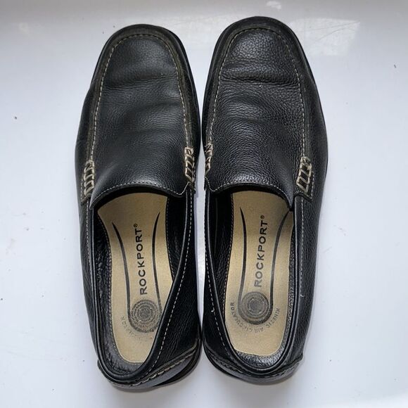 Rockport dark brown (almost black) slip on leather loafers - Picture 3 of 8